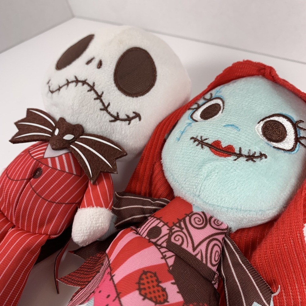 Disney Nightmare Before Christmas Jack Skellington & Sally 11" Valentine's Plush - Picture 4 of 5